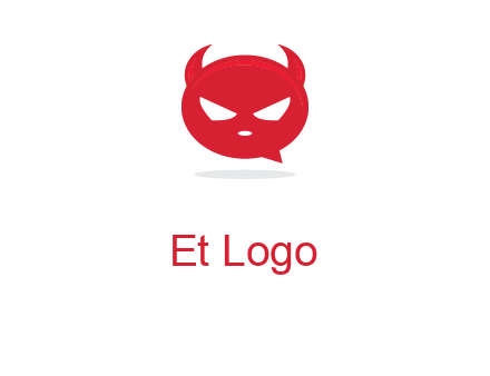 devil chat bubble logo