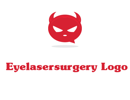 devil chat bubble logo