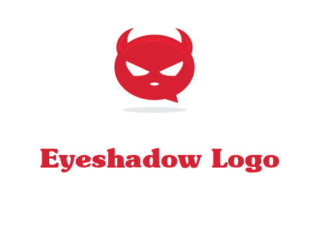 devil chat bubble logo