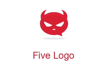 devil chat bubble logo