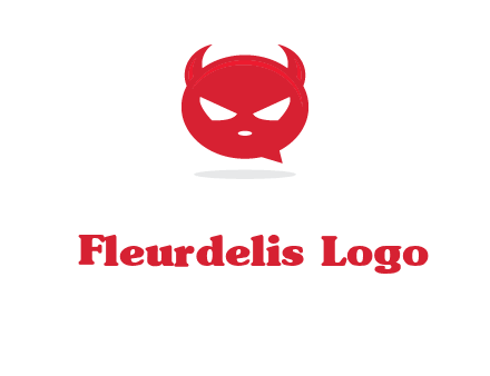 devil chat bubble logo