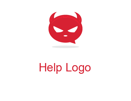 devil chat bubble logo