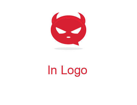 devil chat bubble logo