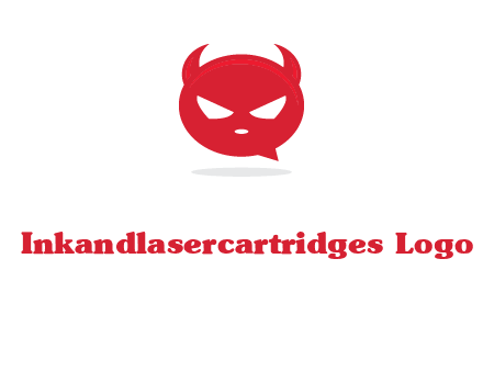 devil chat bubble logo