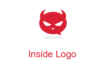 devil chat bubble logo