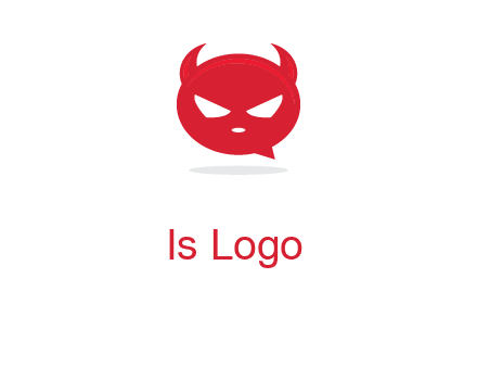 devil chat bubble logo