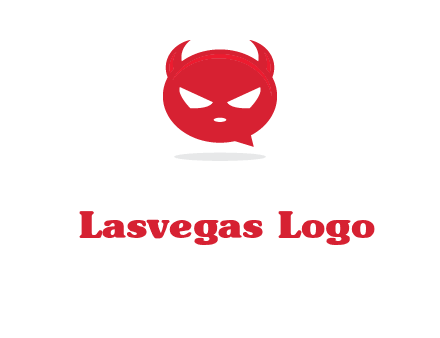 devil chat bubble logo