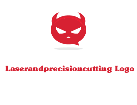 devil chat bubble logo