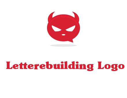 devil chat bubble logo