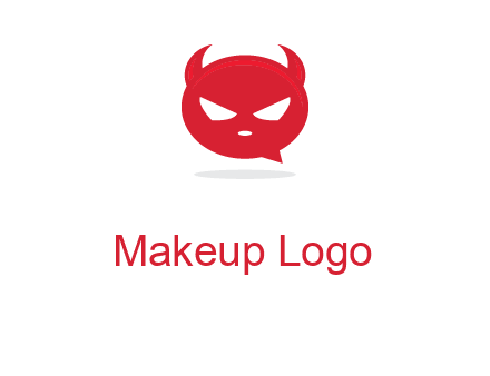devil chat bubble logo