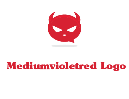 devil chat bubble logo