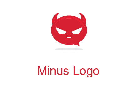 devil chat bubble logo