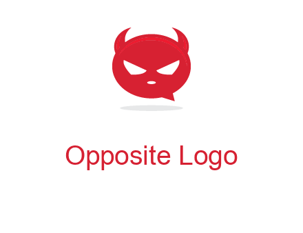devil chat bubble logo