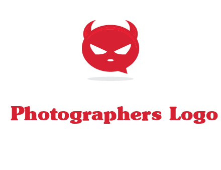 devil chat bubble logo