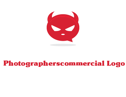 devil chat bubble logo