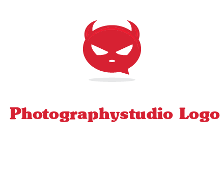 devil chat bubble logo