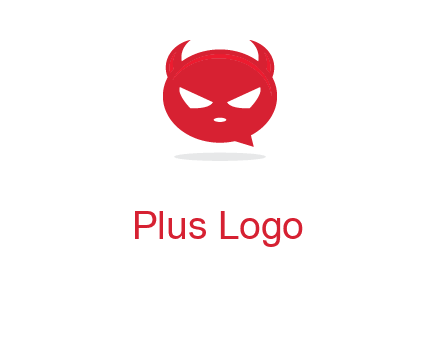 devil chat bubble logo