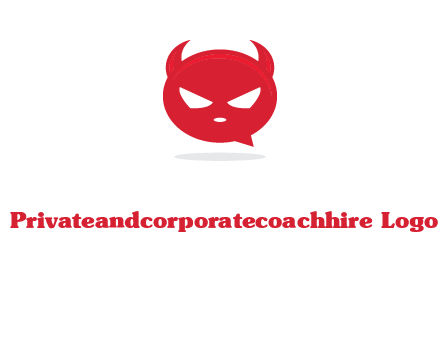 devil chat bubble logo