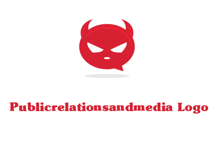 devil chat bubble logo