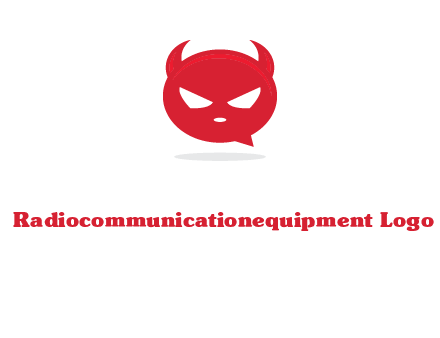 devil chat bubble logo