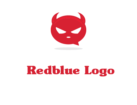 devil chat bubble logo