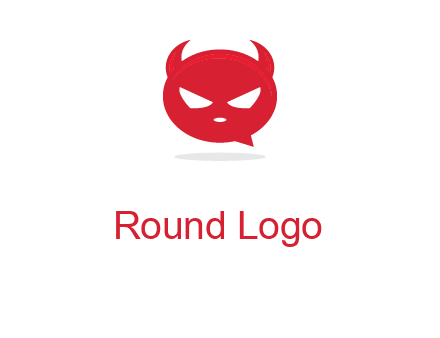 devil chat bubble logo