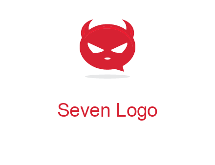 devil chat bubble logo