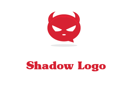 devil chat bubble logo