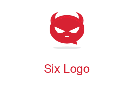devil chat bubble logo