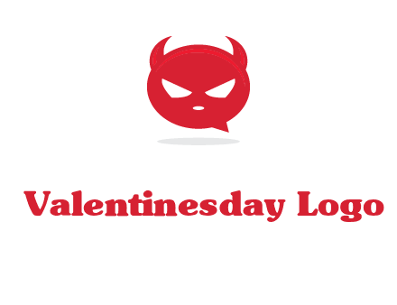 devil chat bubble logo