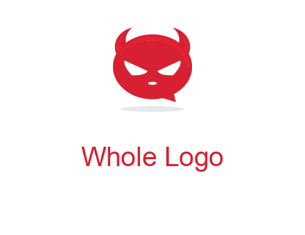 devil chat bubble logo