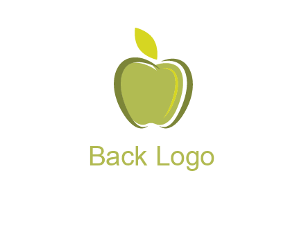 apple with leaf icon