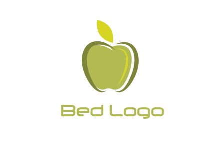 apple with leaf icon
