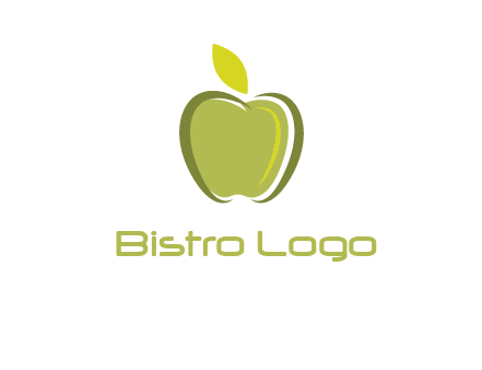apple with leaf icon