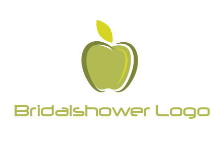 apple with leaf icon