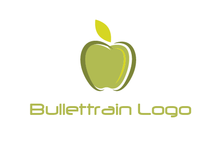 apple with leaf icon
