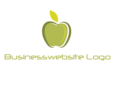 apple with leaf icon