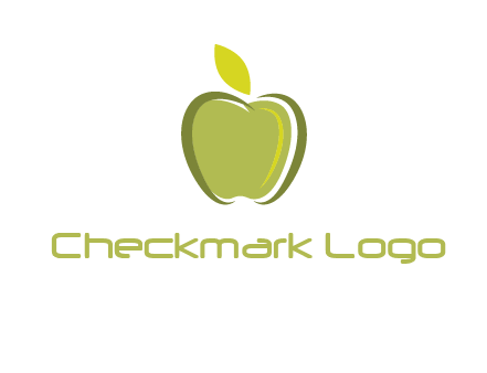 apple with leaf icon