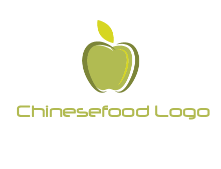 apple with leaf icon