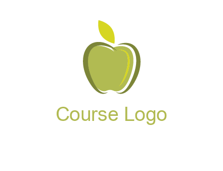 apple with leaf icon