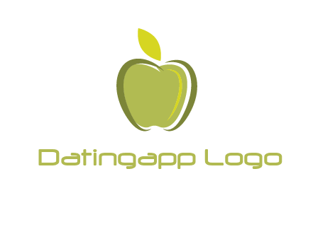 apple with leaf icon