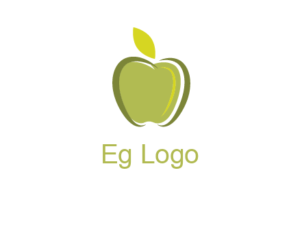 apple with leaf icon