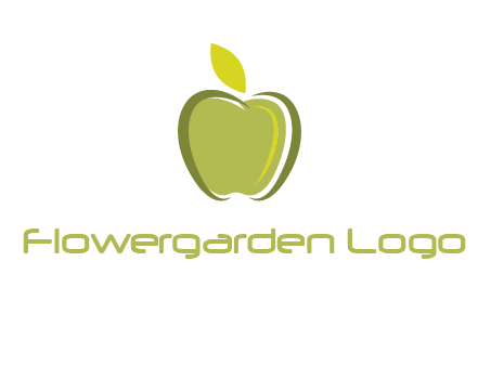 apple with leaf icon