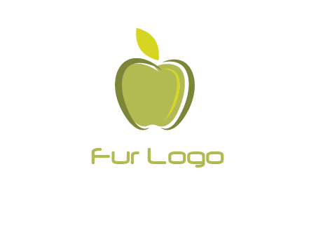 apple with leaf icon
