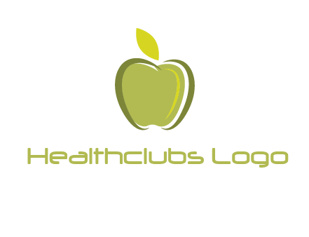 apple with leaf icon