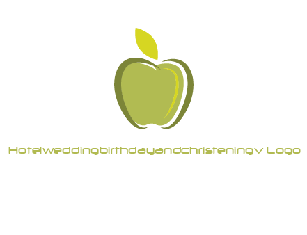 apple with leaf icon