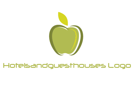 apple with leaf icon