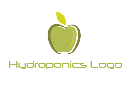 apple with leaf icon