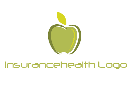 apple with leaf icon