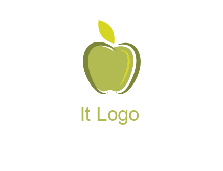 apple with leaf icon